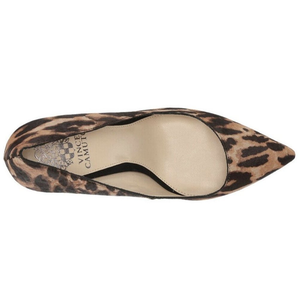Vince Camuto Candera Leopard Block Heel Pumps 6 - Picture 3 of 10